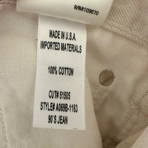 Agolde 90s Cream Jeans (shade paper) - Picture 6 of 8